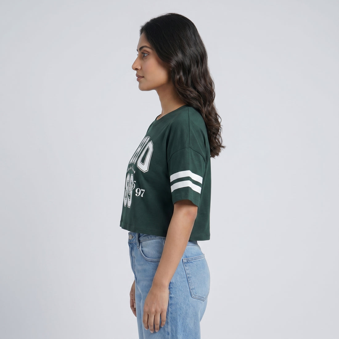 Cotton Graphic Crop T-Shirt