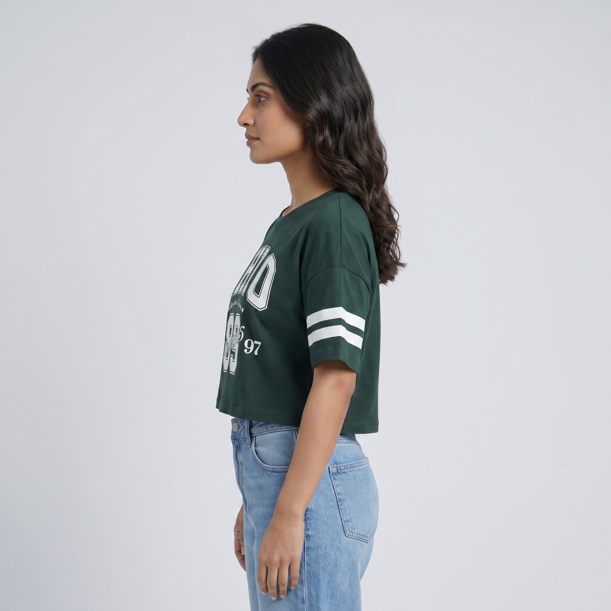 Cotton Graphic Crop T-Shirt