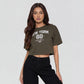 Cotton Graphic Boxy Fit Crop T-Shirt