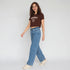 Cotton Graphic  Short Fit Crop T-Shirt