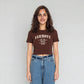 Cotton Graphic  Short Fit Crop T-Shirt