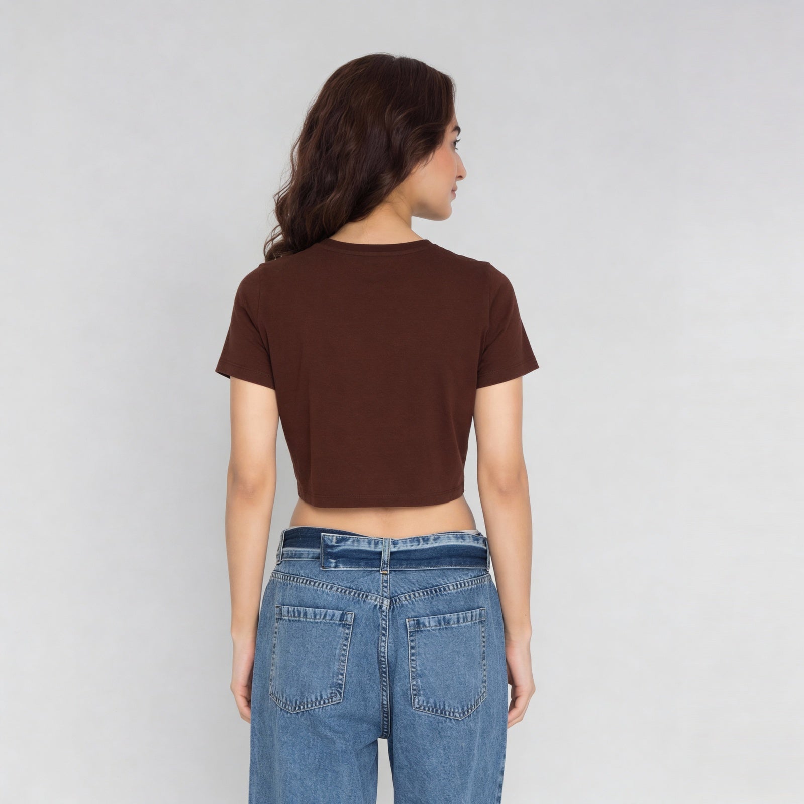 Cotton Graphic  Short Fit Crop T-Shirt