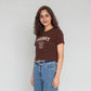 Cotton Graphic  Short Fit Crop T-Shirt
