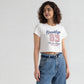 Cotton Graphic  Short Fit Crop T-Shirt