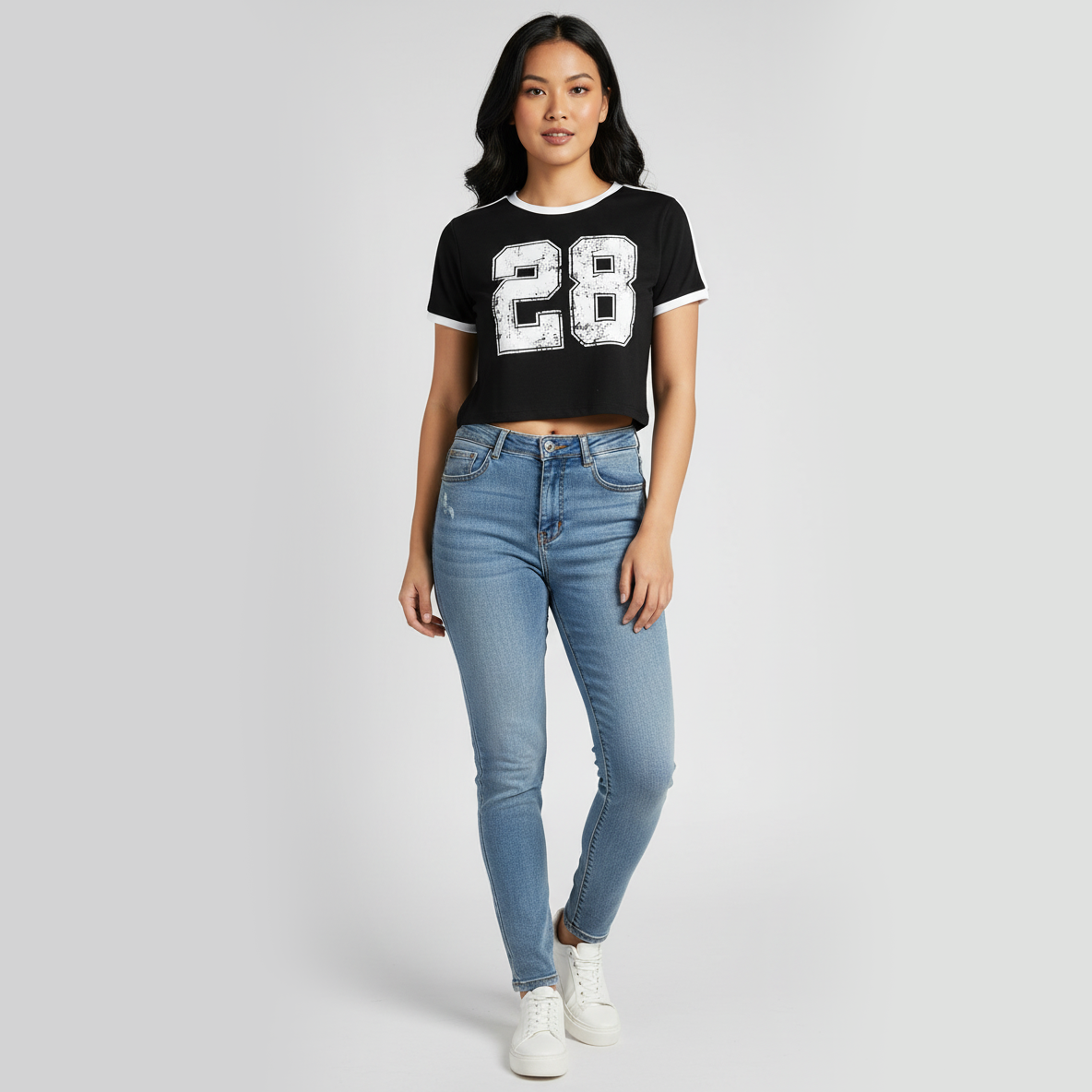 Knitted Graphic Slim Fit T-Shirt