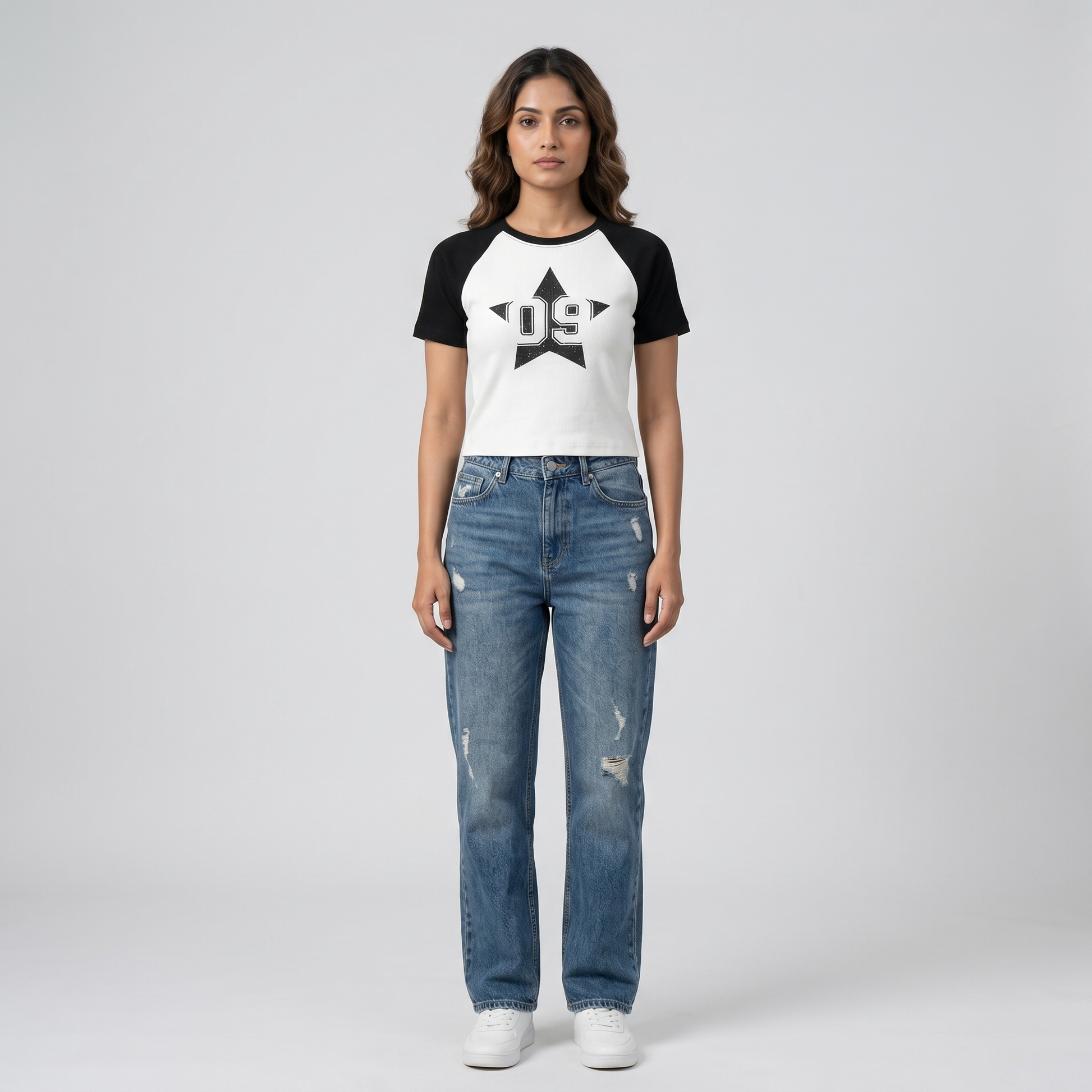 Slim Fit Graphic Crop T-Shirt