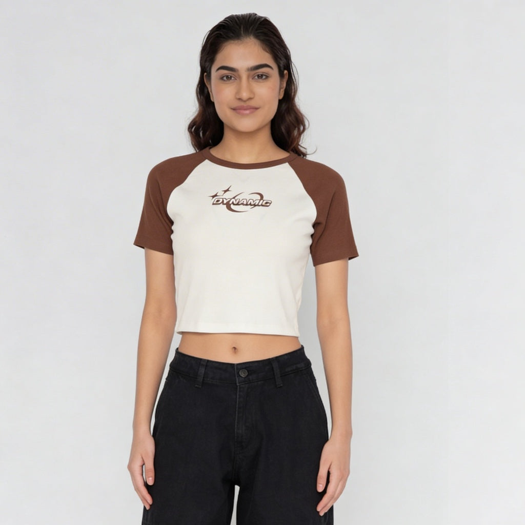 Graphic Slim Fit Crop T-Shirt