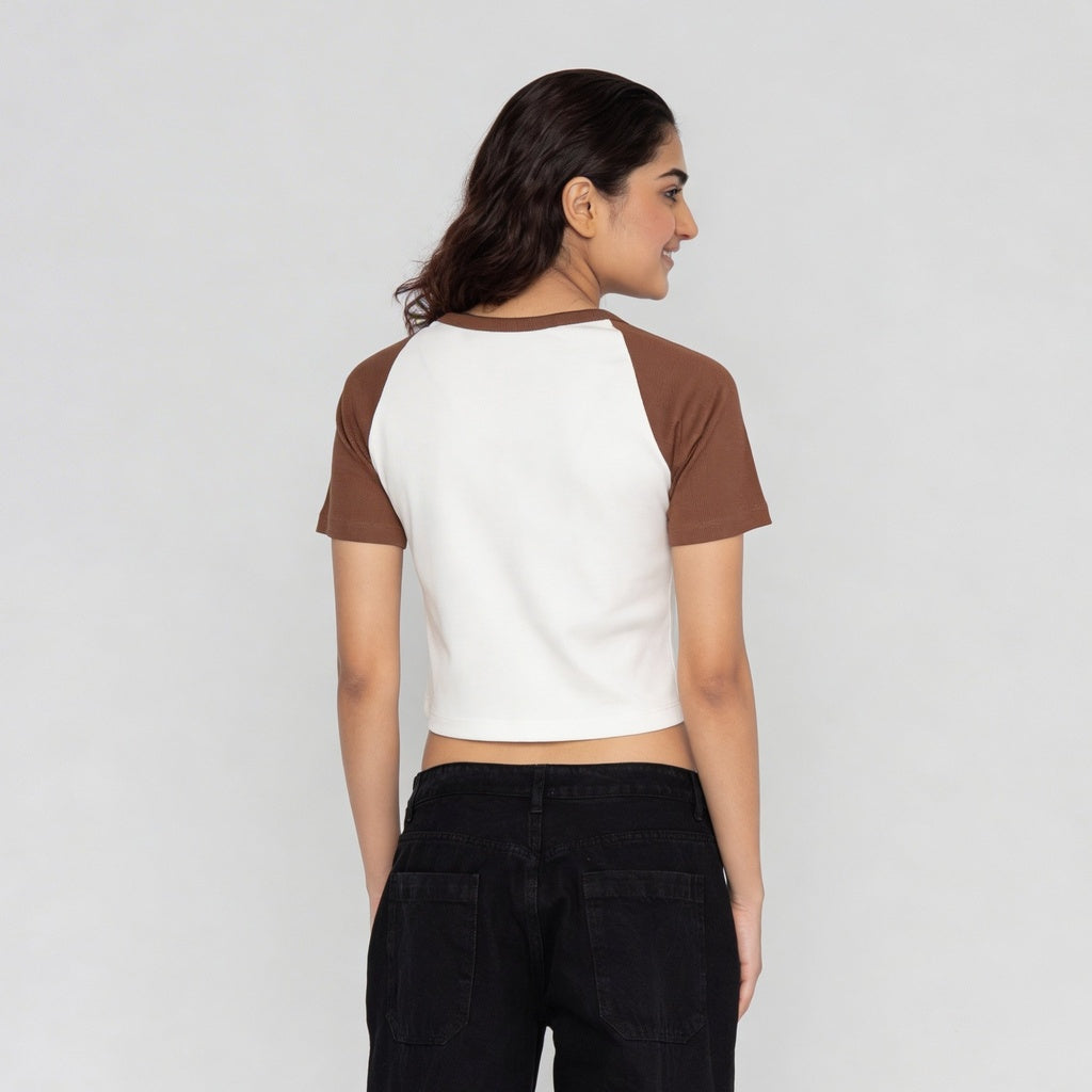 Graphic Slim Fit Crop T-Shirt