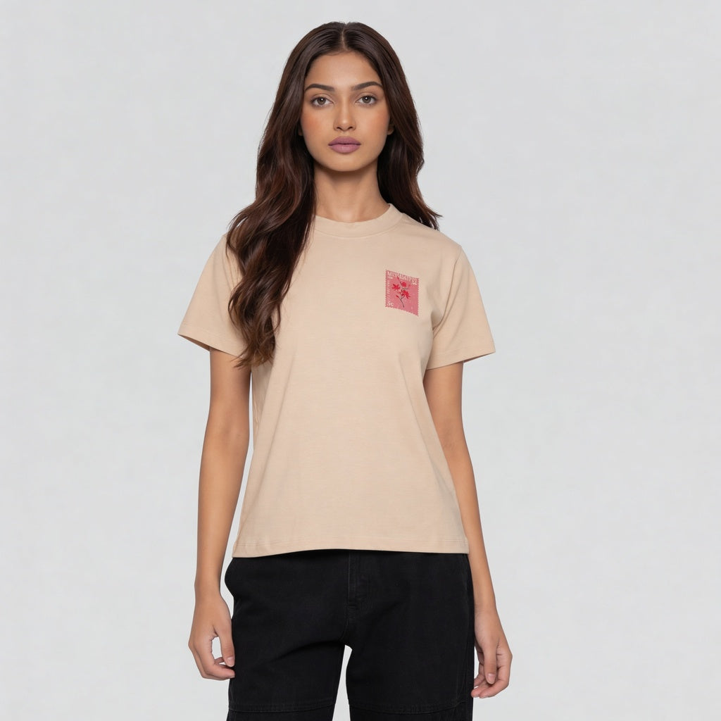 Graphic Slim Fit Crop T-Shirt