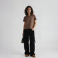 Knitted Graphic Slim Fit Crop T-Shirt