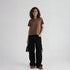 Knitted Graphic Slim Fit Crop T-Shirt