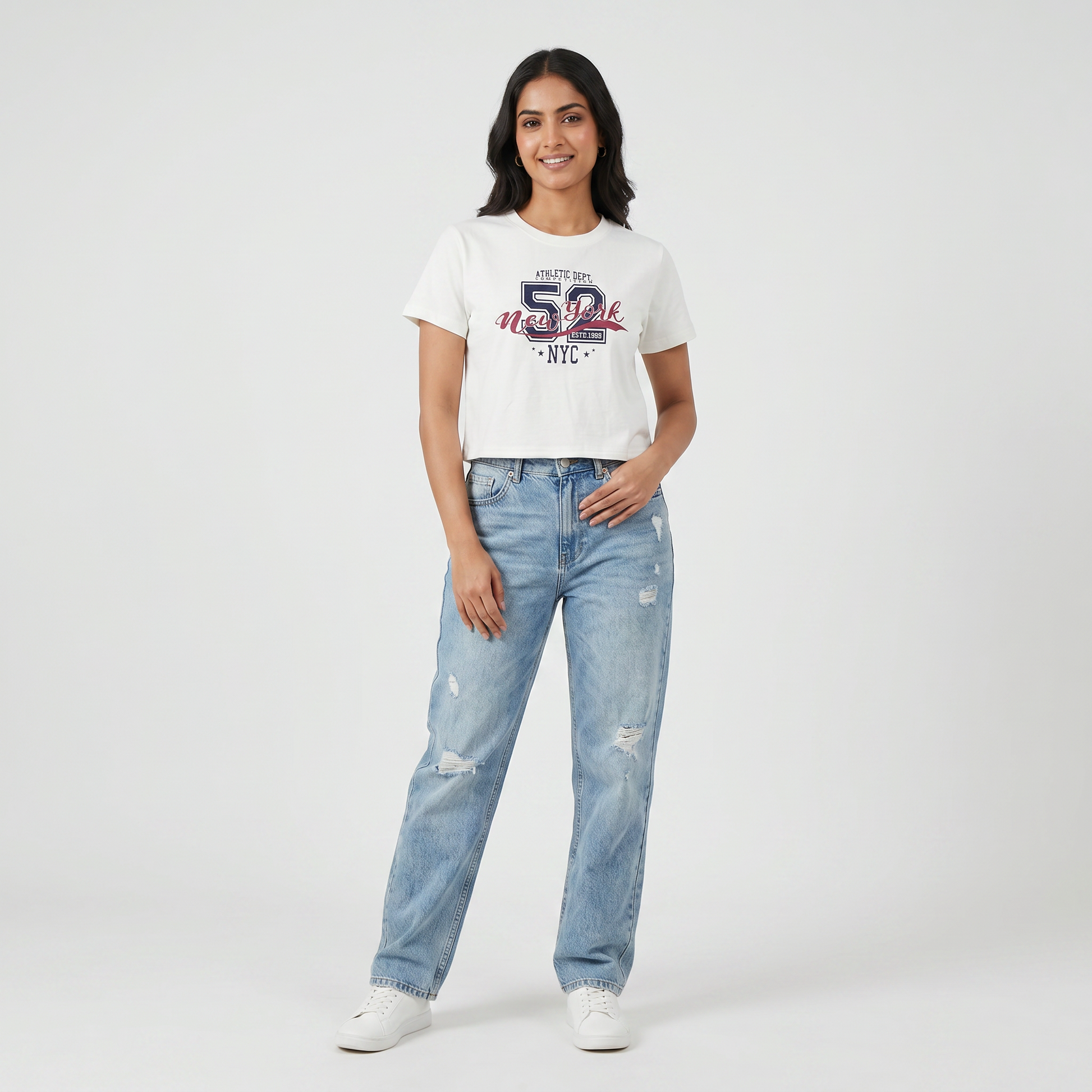 Cotton Graphic Crew Neck T-Shirt