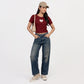 Printed Crew Neck Cropped T-Shirt