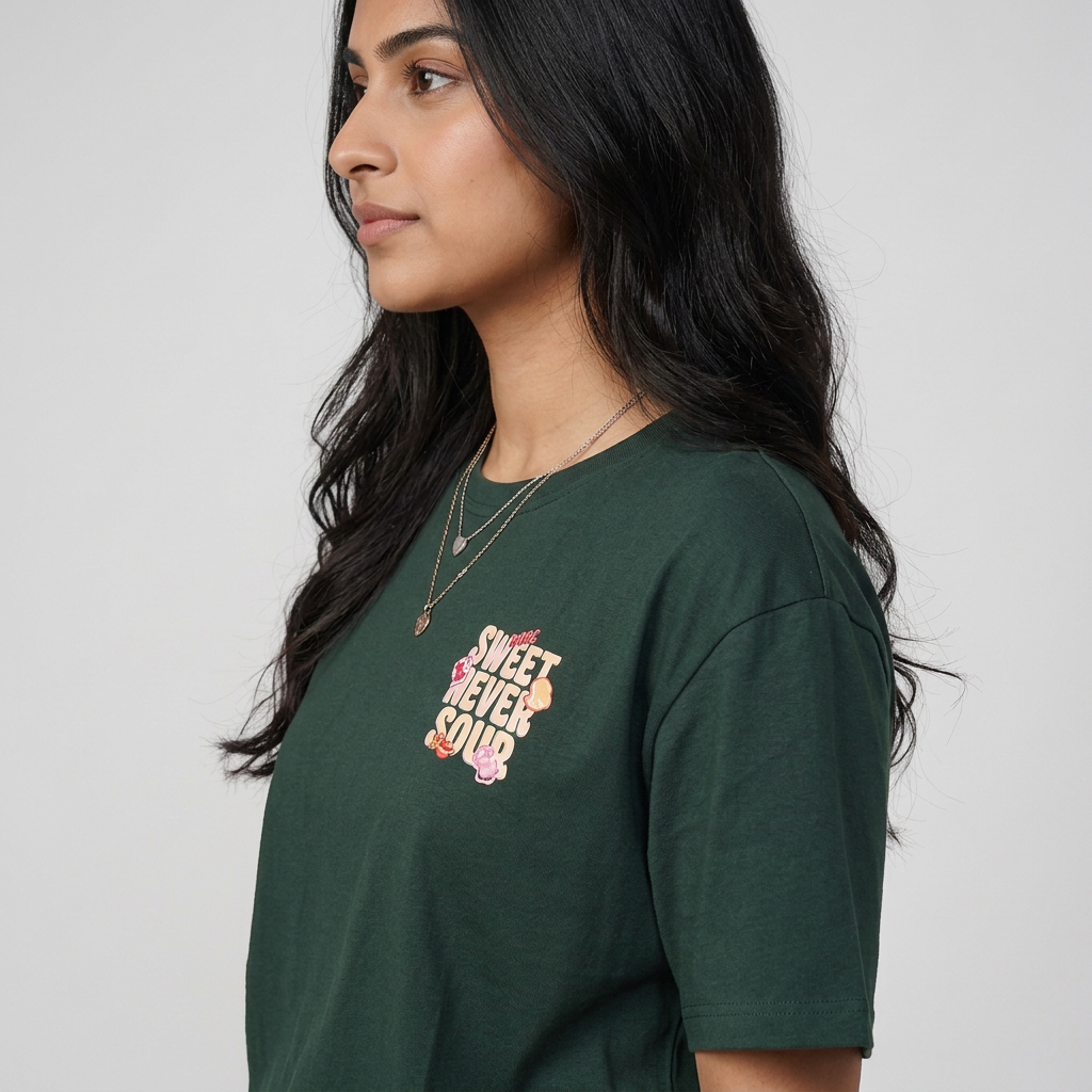 Cotton Printed Longline Oversize T-Shirt