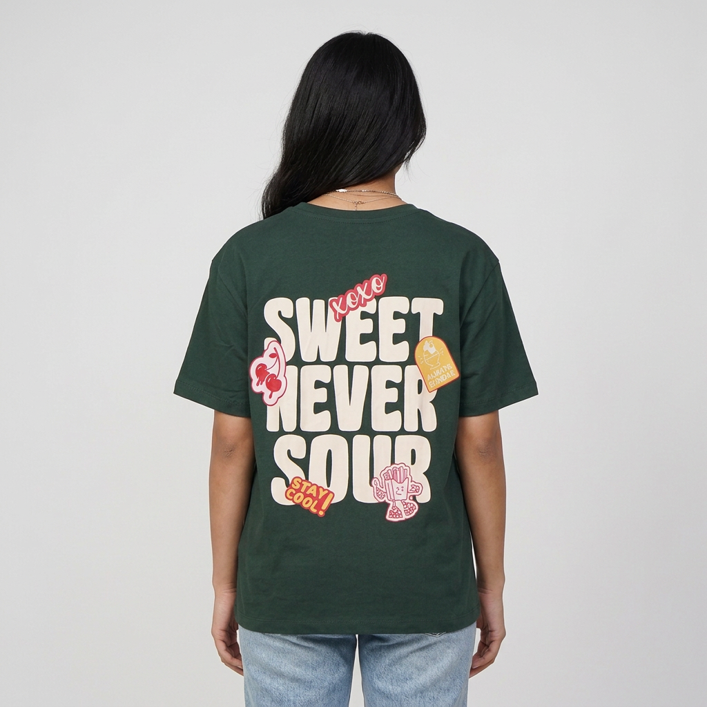 Cotton Printed Longline Oversize T-Shirt