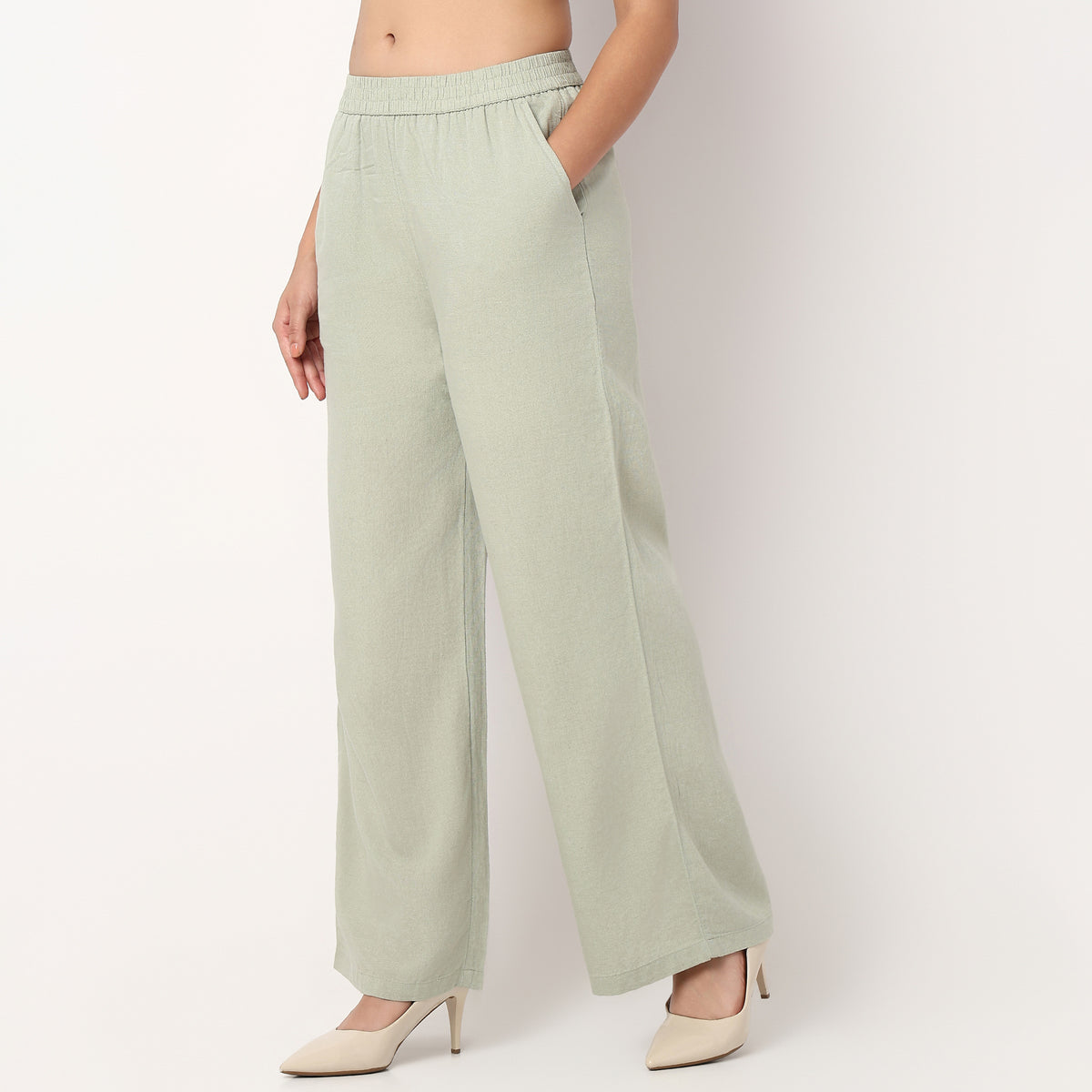 Relaxed Fit High Rise Palazzos