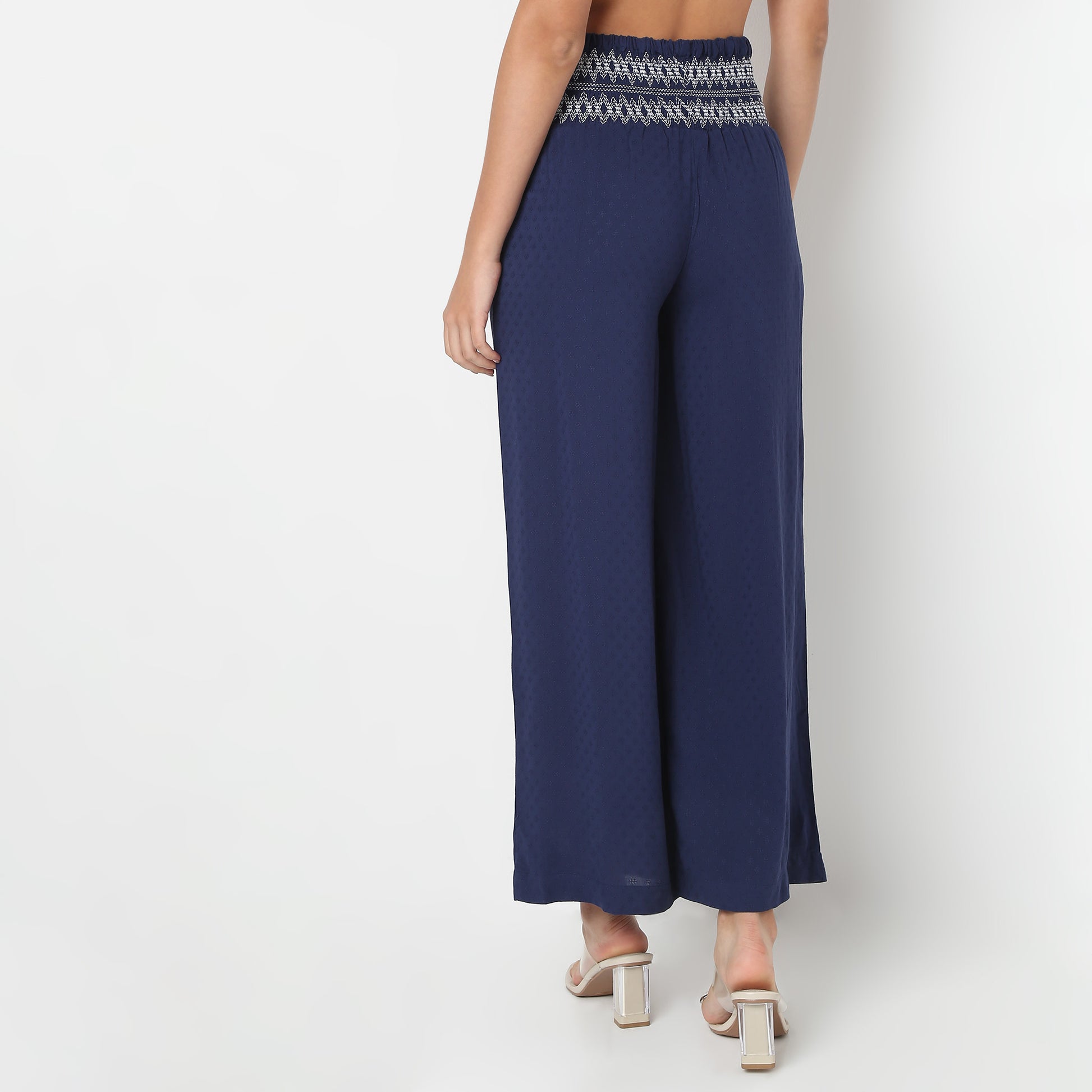 Betty Palazzo with embroidery detail