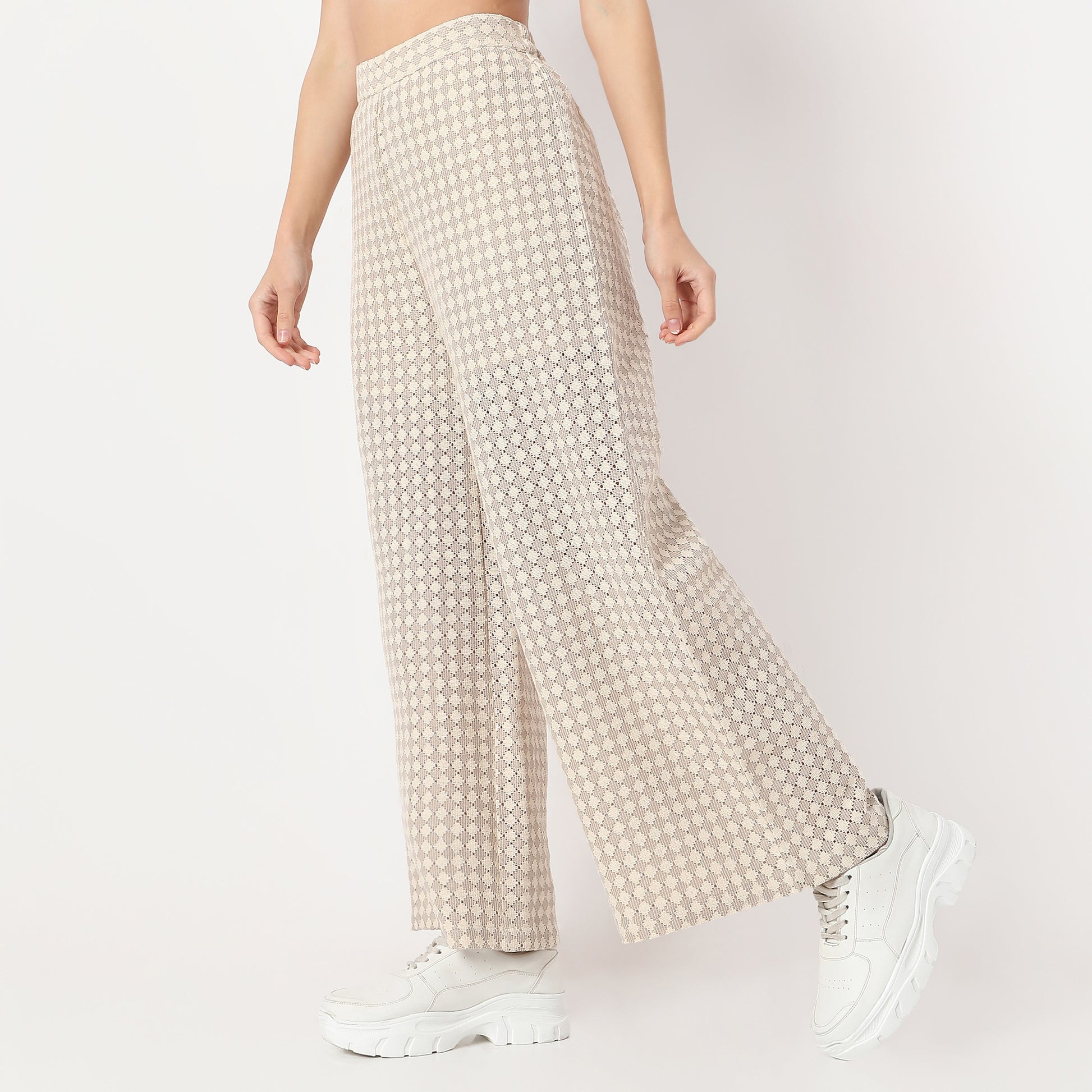 Geometric Full Length Betty High Rise Palazzos