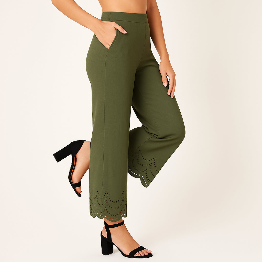 Buy Relax Fit Solid Palazzo - Style Union
