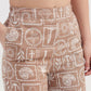 Coastal Print Straight Palazzo