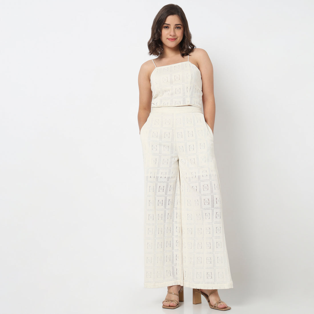 Structured Lace Palazzo