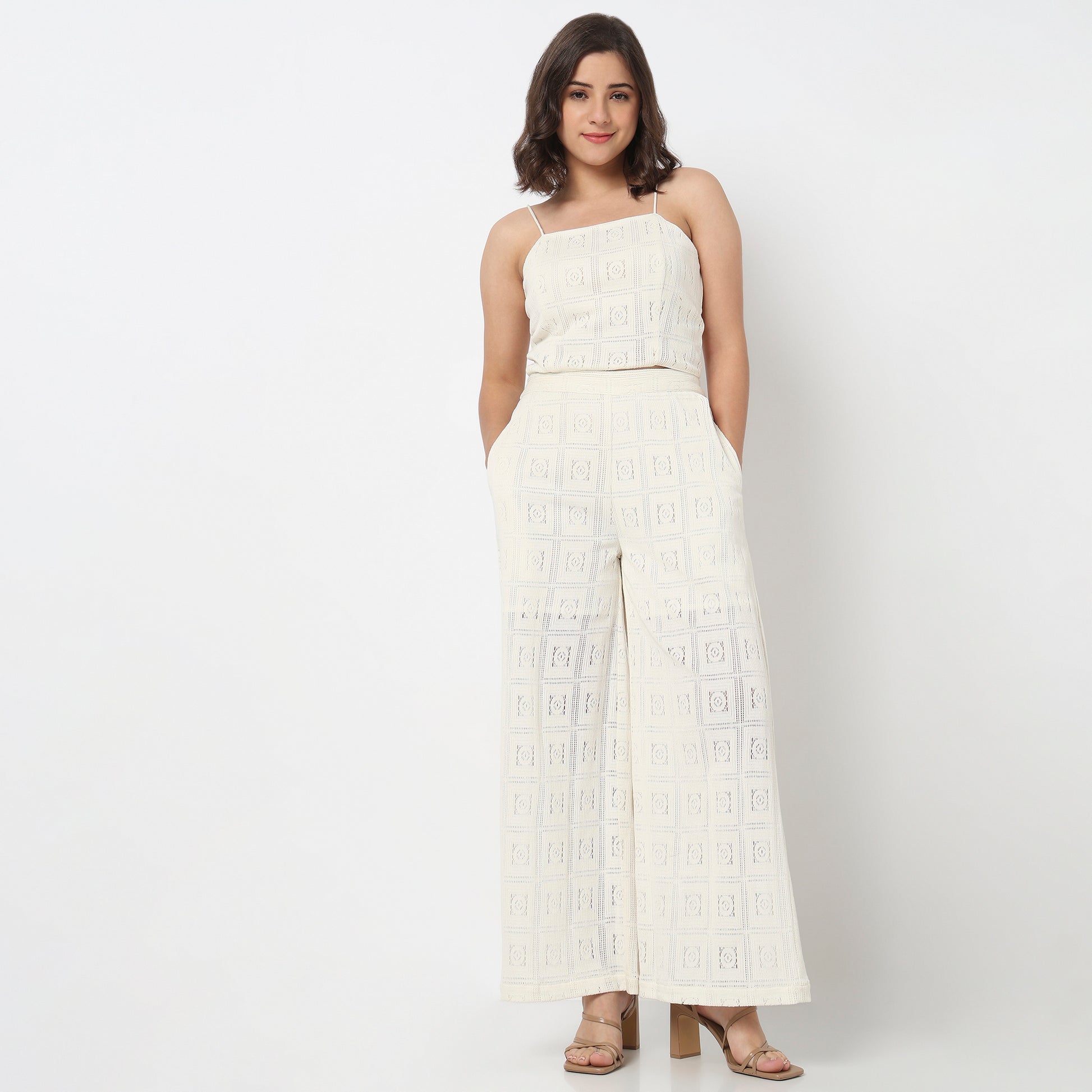 Structured Lace Palazzo