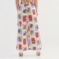 High Rise Tropical Print Palazzo