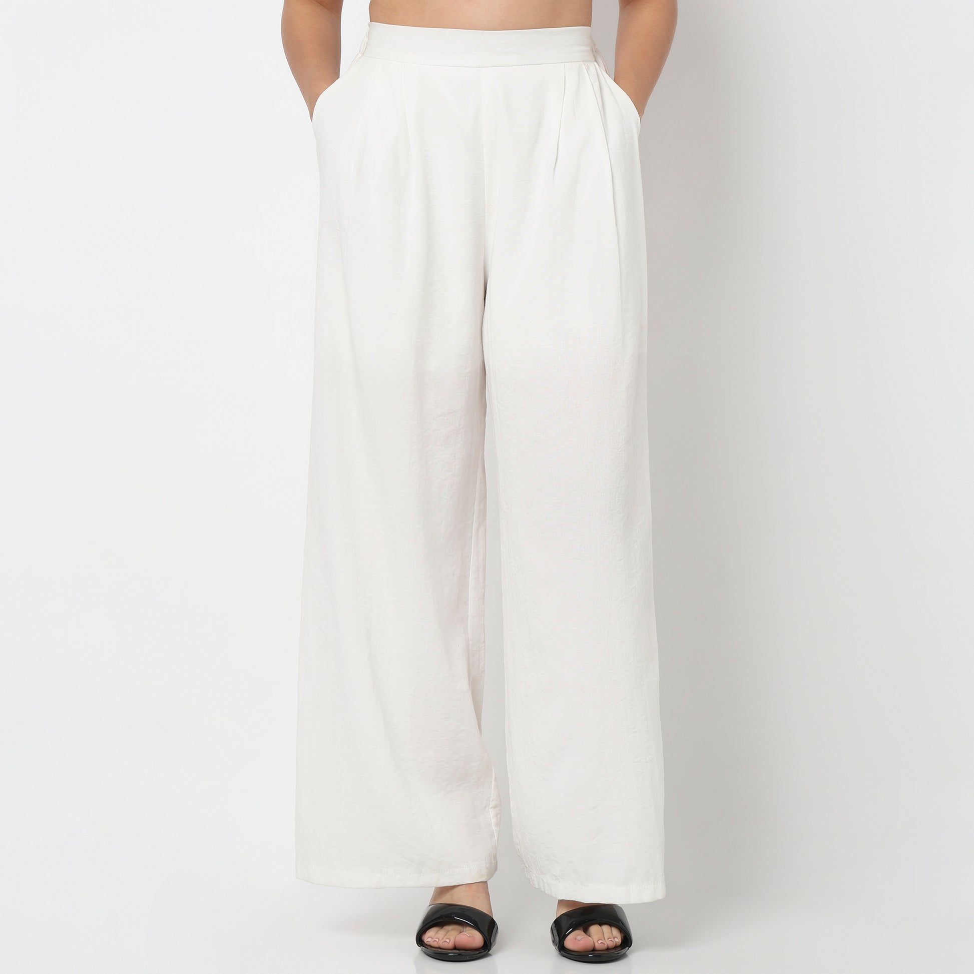 Woven Solid Palazzo
