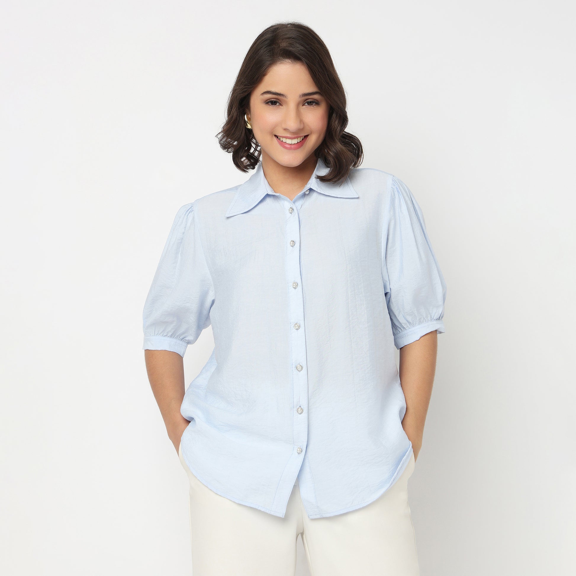 Regular Fit Solid Shirt