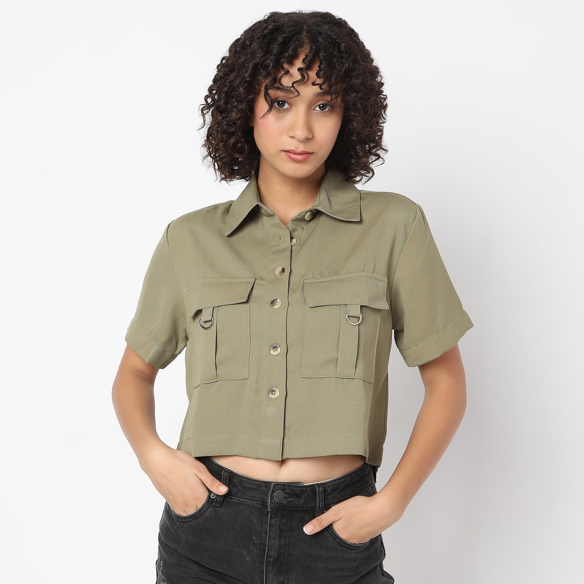 Regular Fit Solid Shirt