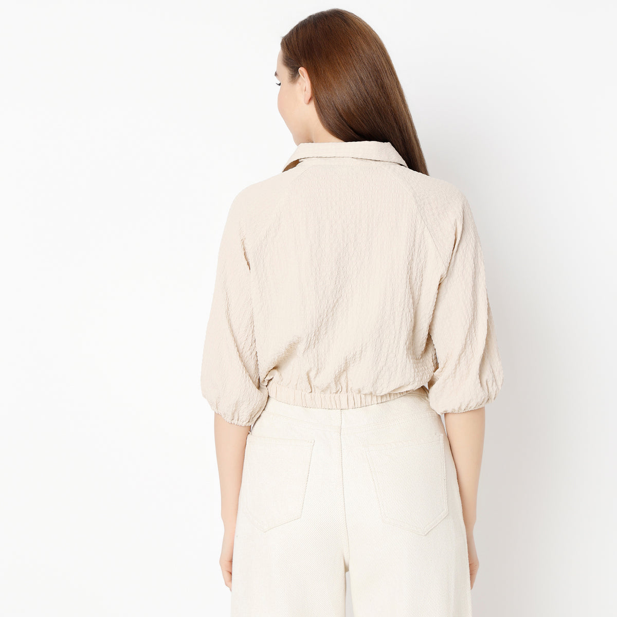 Regular Fit Solid Shirt Collar Shirt