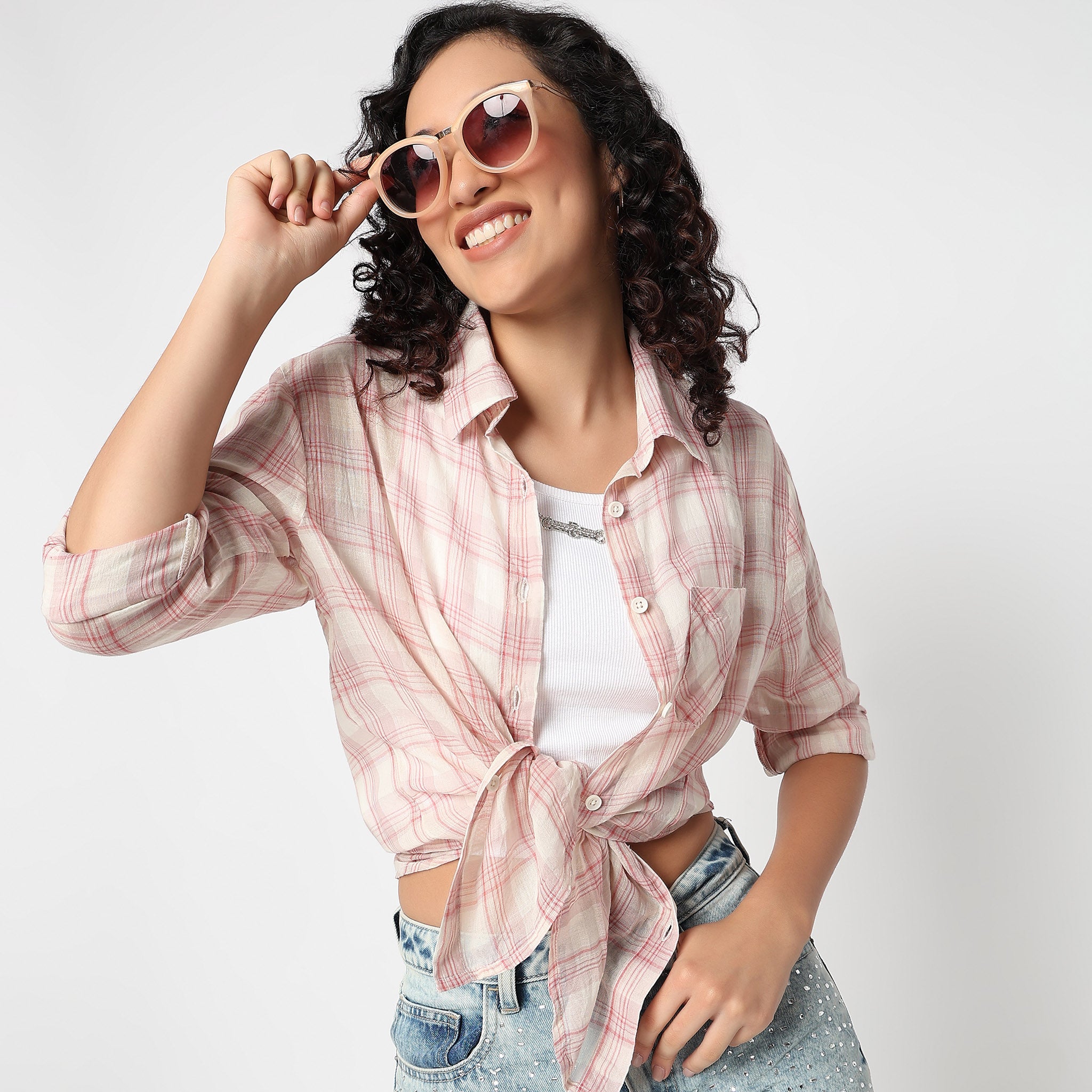 Betty Checkered Shirt with Inner