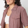 Betty Side Ruching Crop Shirt.