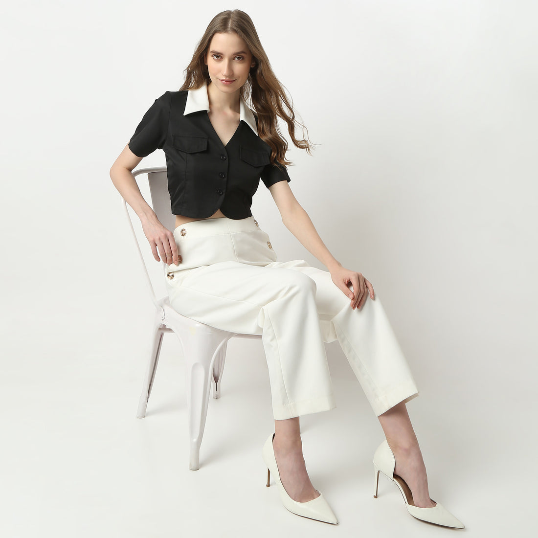 Regular Fit Solid Shirt Collar Shirt