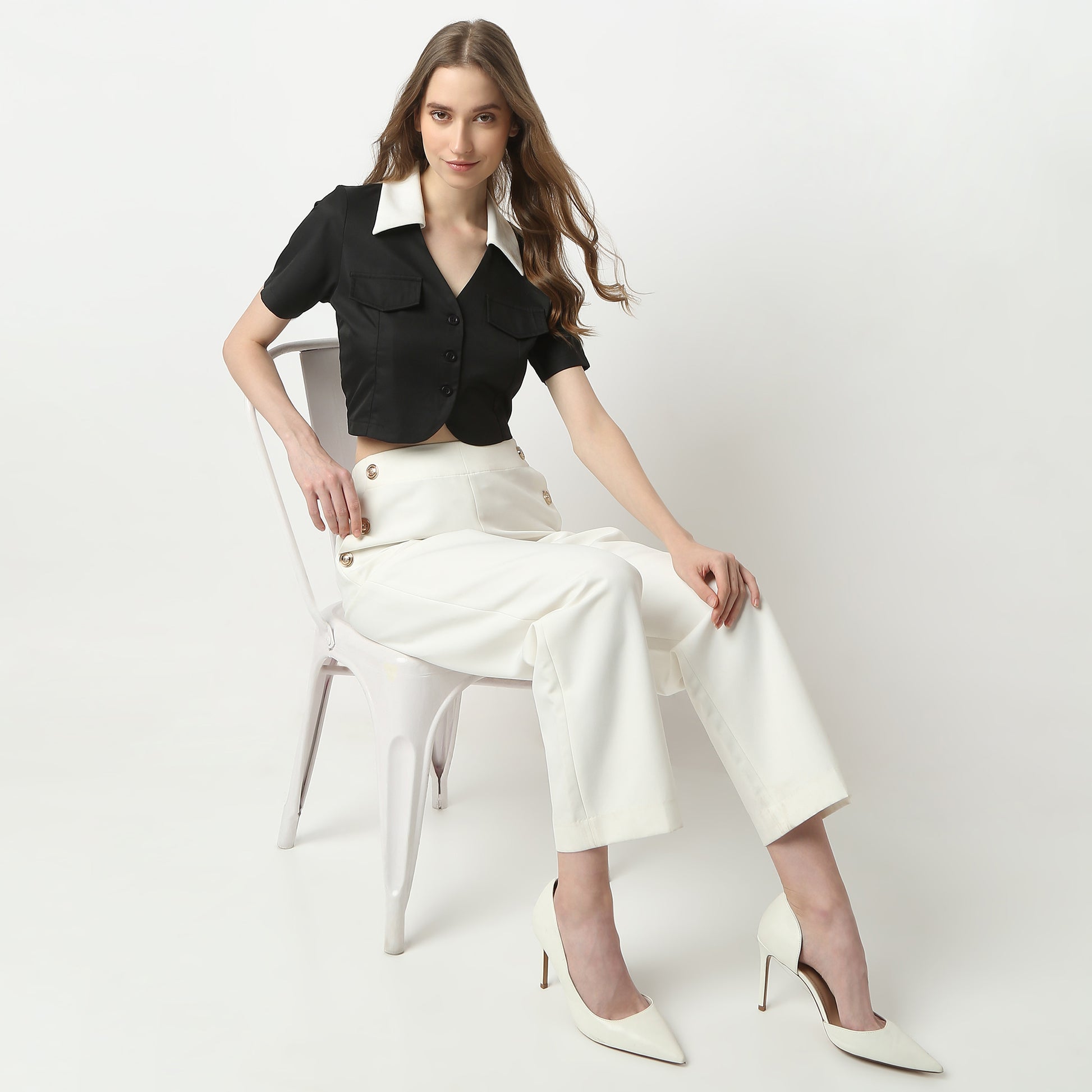 Regular Fit Solid Shirt Collar Shirt