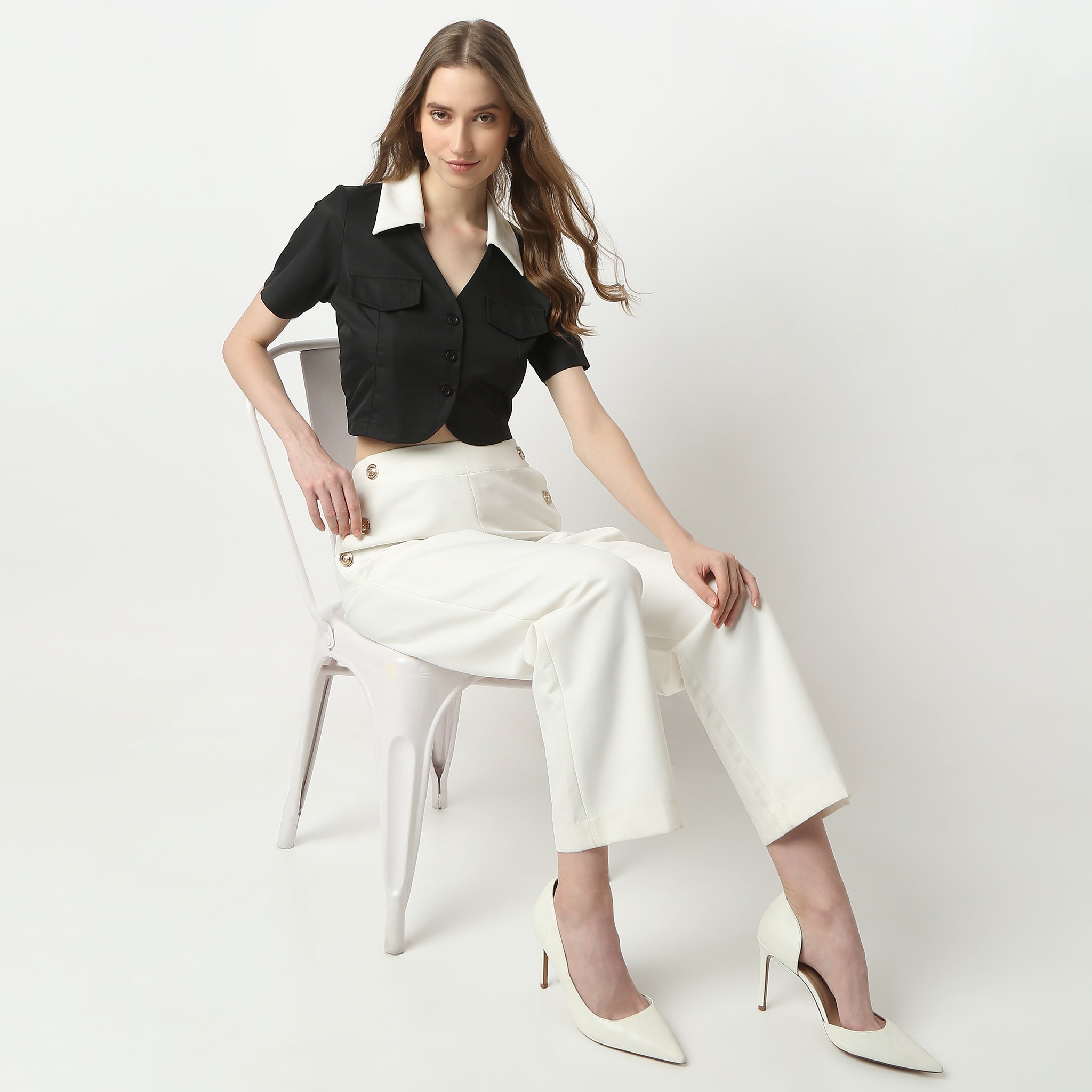 Regular Fit Solid Shirt Collar Shirt