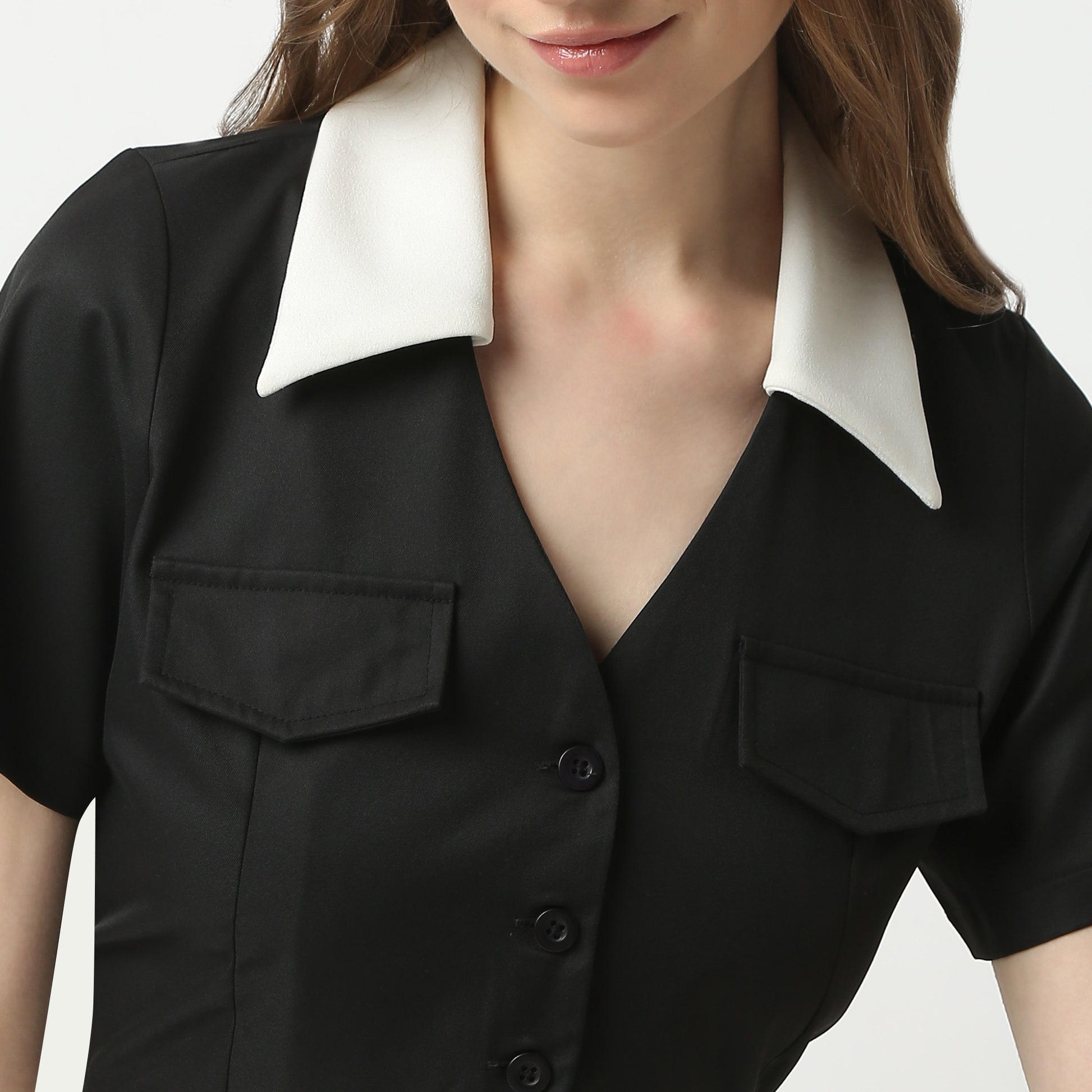 Regular Fit Solid Shirt Collar Shirt