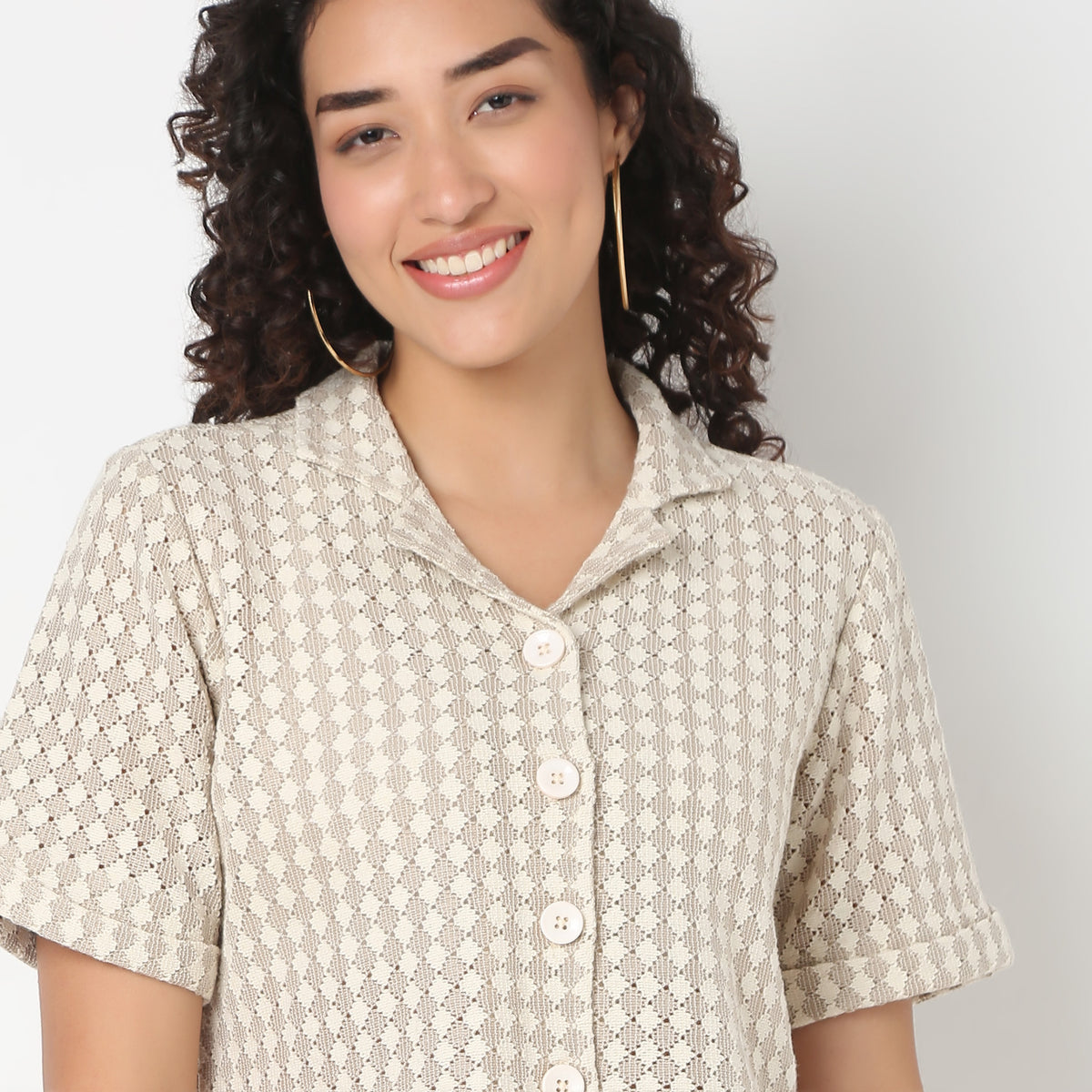 Betty Lapel Collar Regular Shirt.