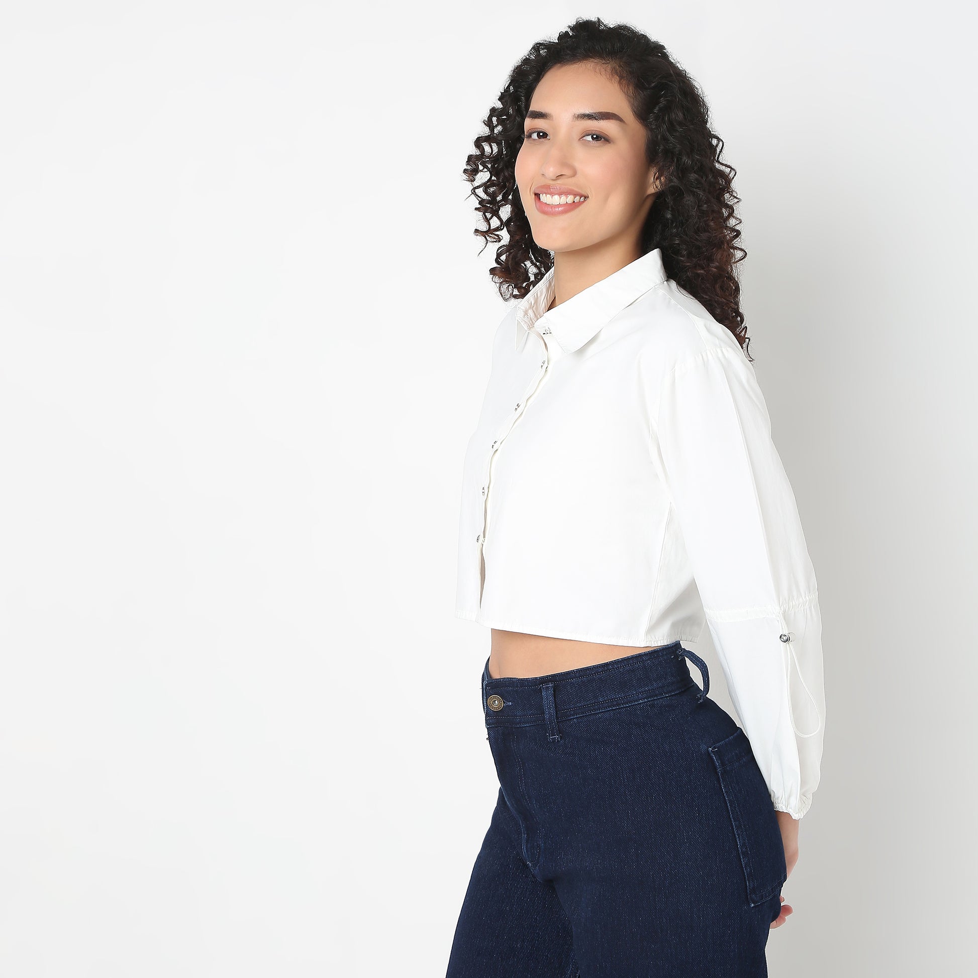 Betty Solid Vest with Button Opening.