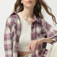 Oversize Checkered Shirt Collar Shirt