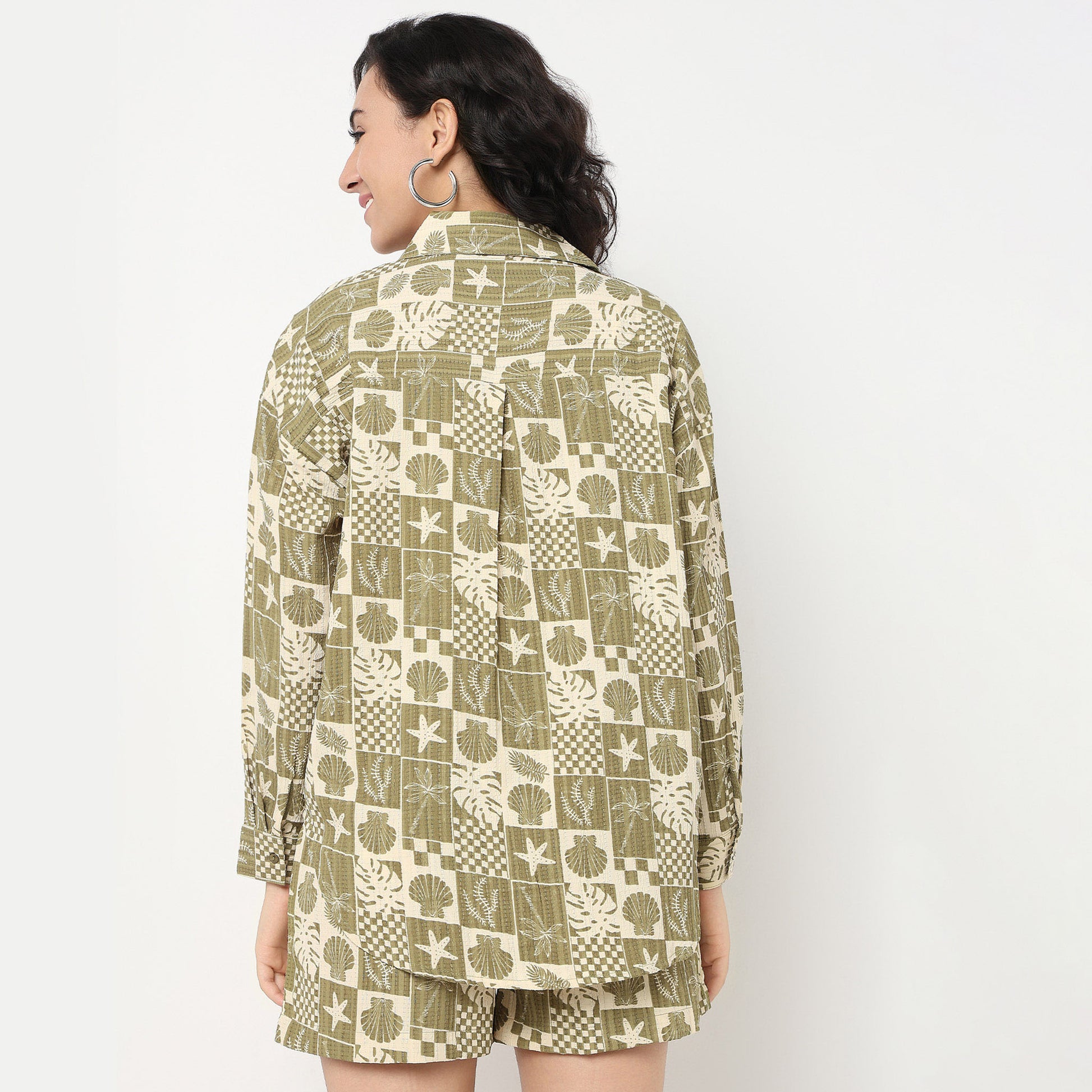 Order Now Women Tropical Shirt Collar Oversize Western Wear Shirt by Style Union