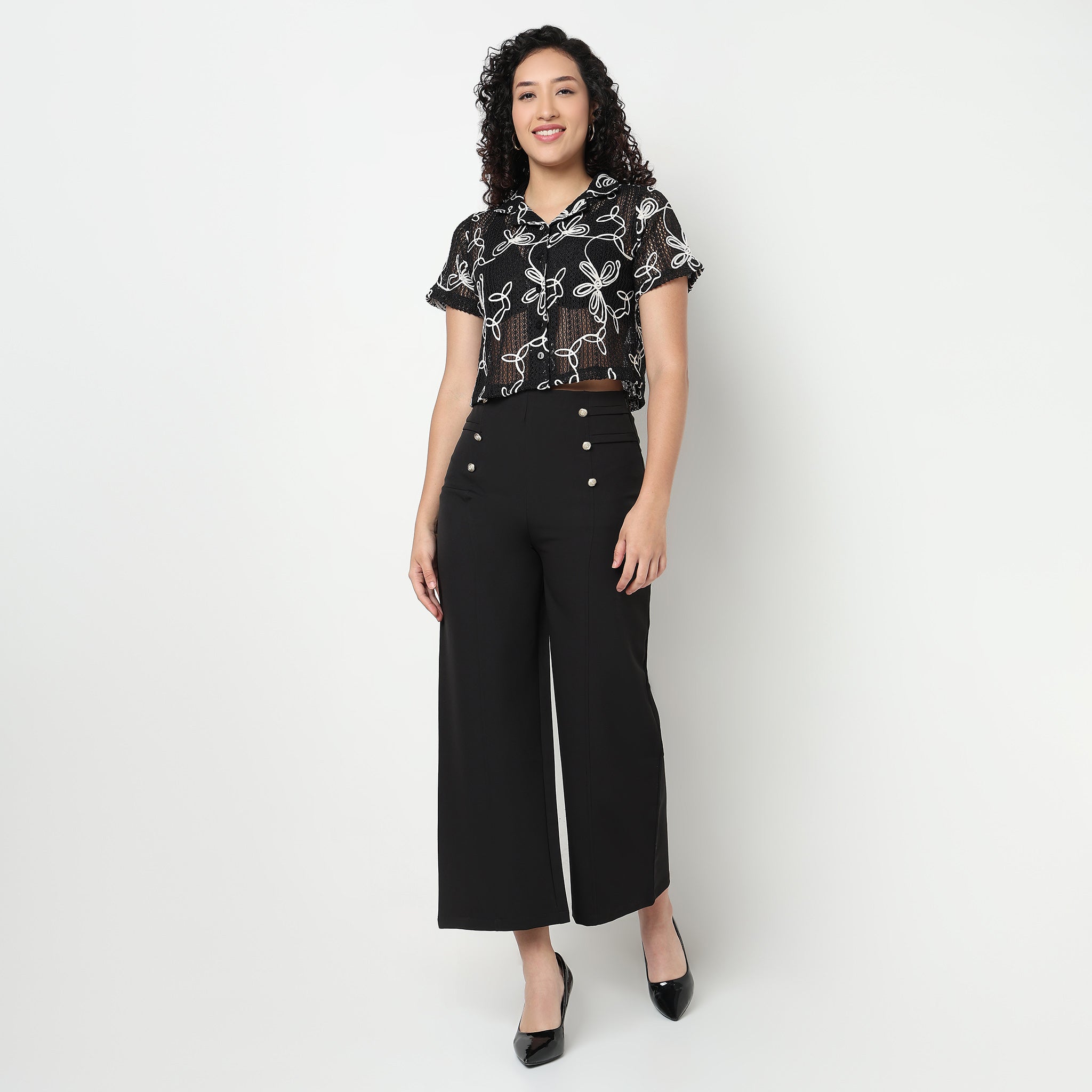 Buy Women Boxy Fit Floral Short Sleeve Shirt  - Style Union