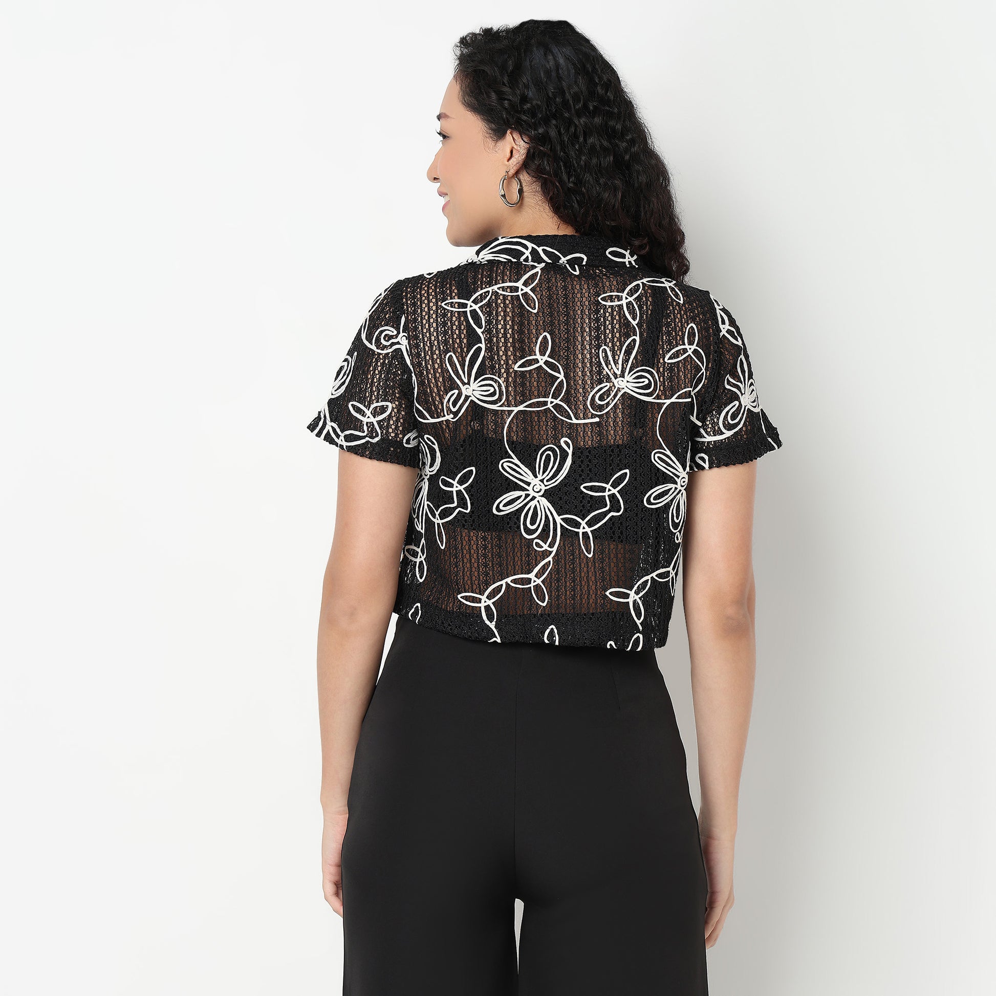 Buy Women Boxy Fit Floral Short Sleeve Shirt  - Style Union