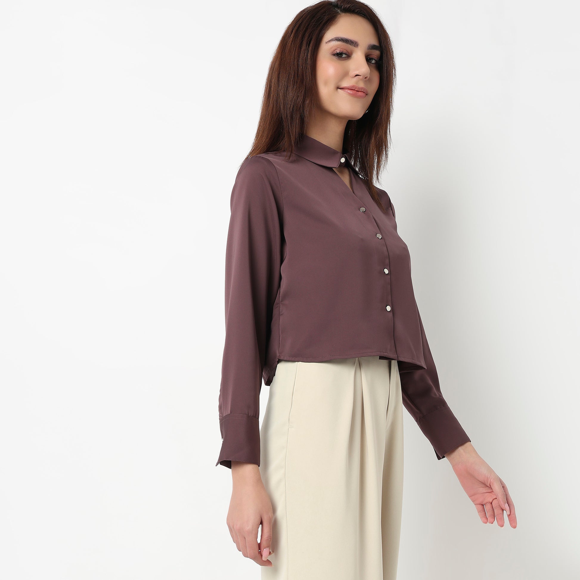 Cropped Full Sleeve Shirt