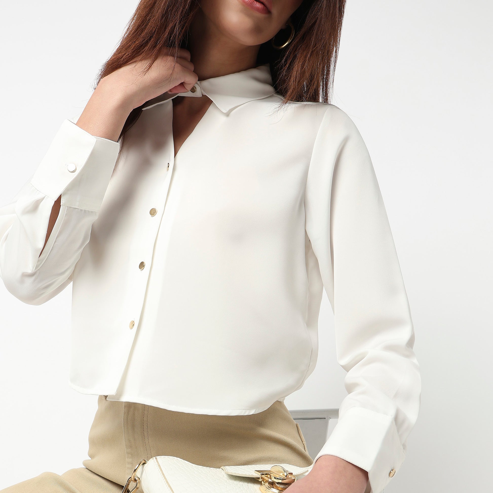 Cropped Full Sleeve Shirt