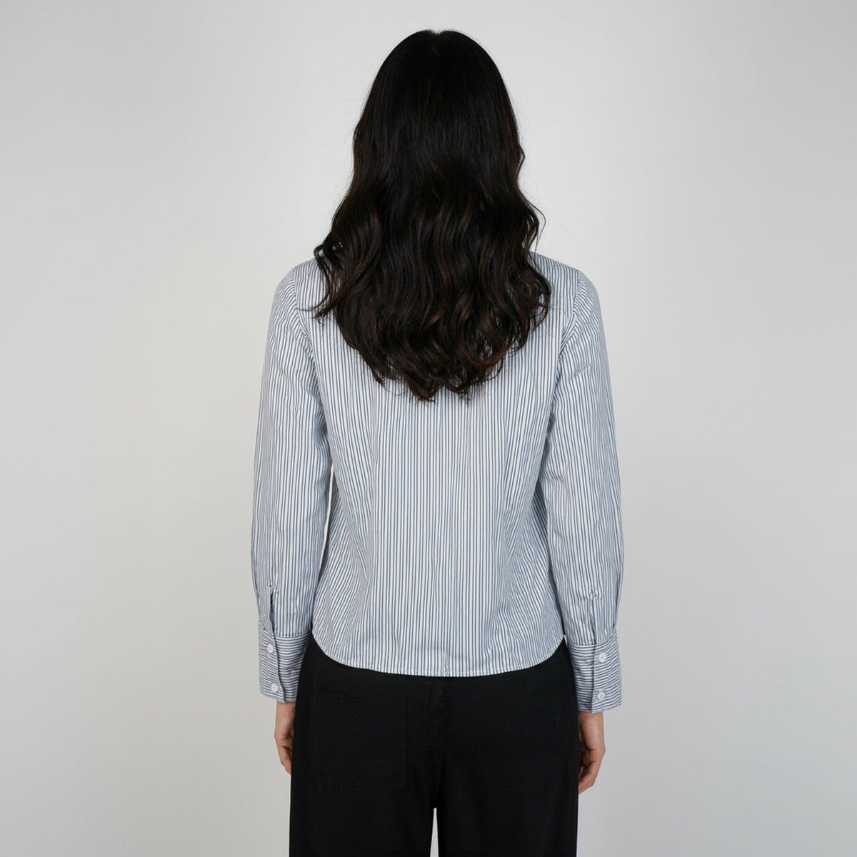 Striped Shirt With Front Ruching Detail