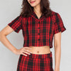 Cotton Checkered Short Sleeve Shirt