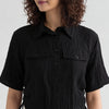 Viscose Nylon Solid Short Sleeve Shirt