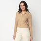Slim Fit Structured Cropped Shirt