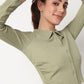 Slim Fit Structured Cropped Shirt